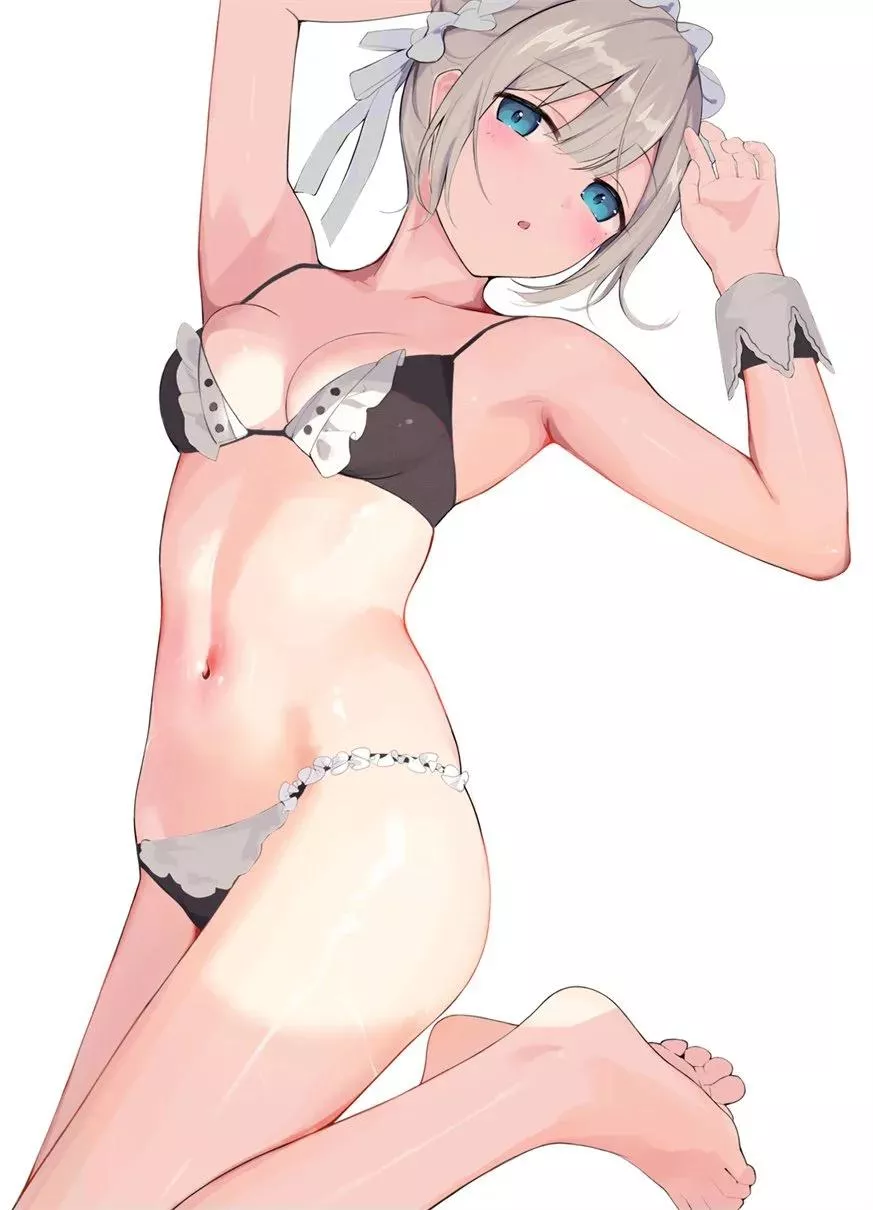 Wearing a maid bikini for her master~ [Idolmaster]