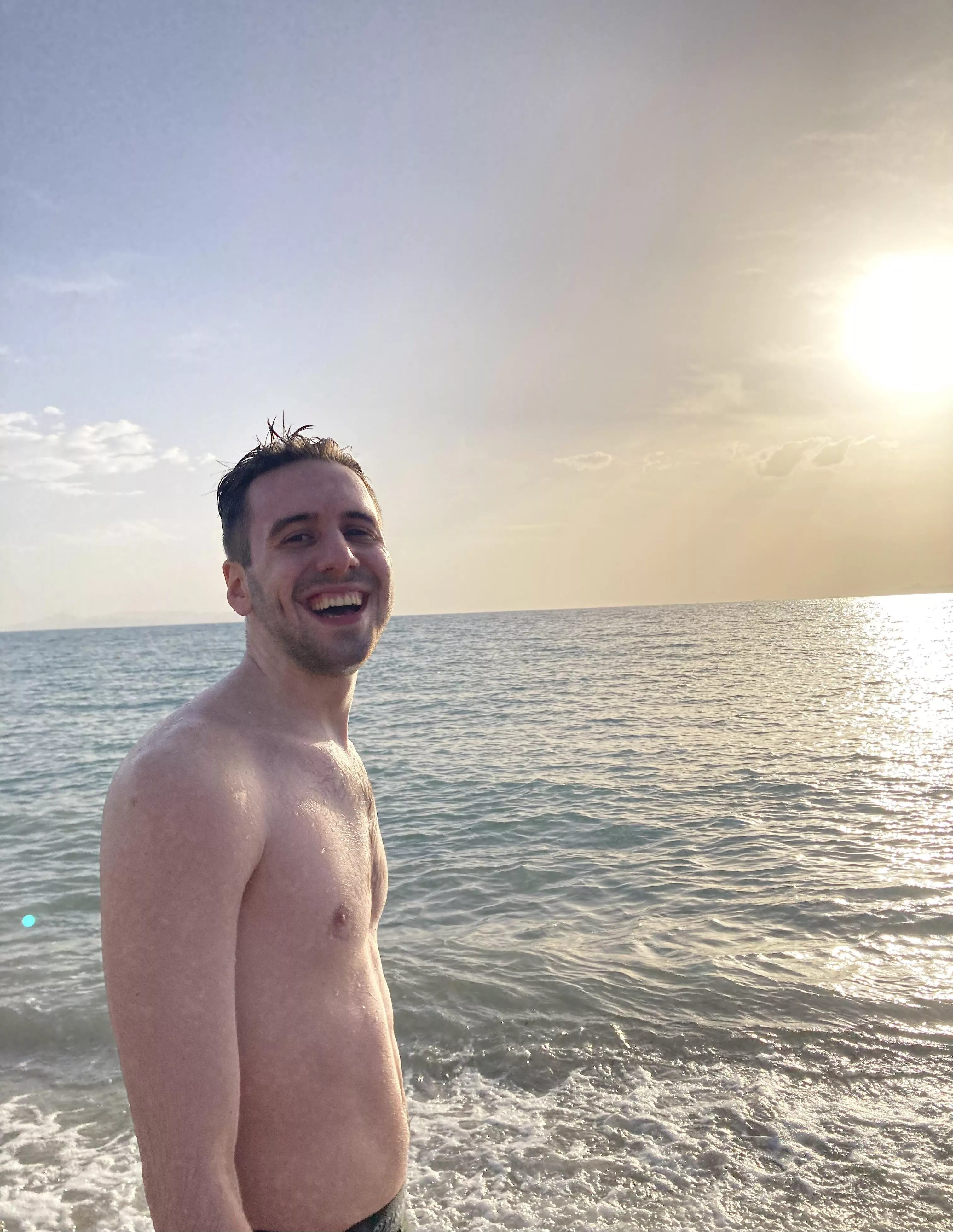 When I saw the sea I had to run into the water☀️