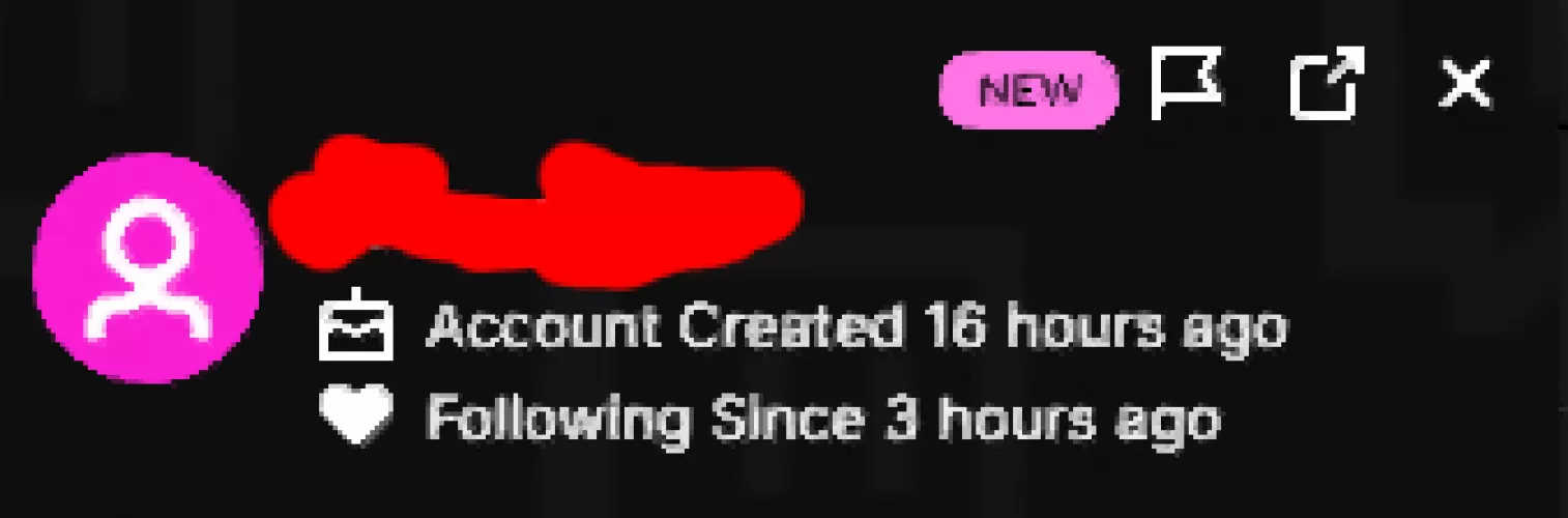 When someone creates a twitch account and follow you the same day. And no it's not a troll, viewer's name is the same in a game too. Feels good!