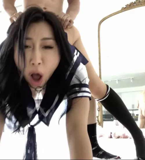 When the cock is just straight rammed into her poor lil butthole