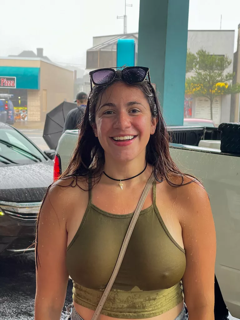 When you get caught in the rain braless... When you get caught in the rain braless...