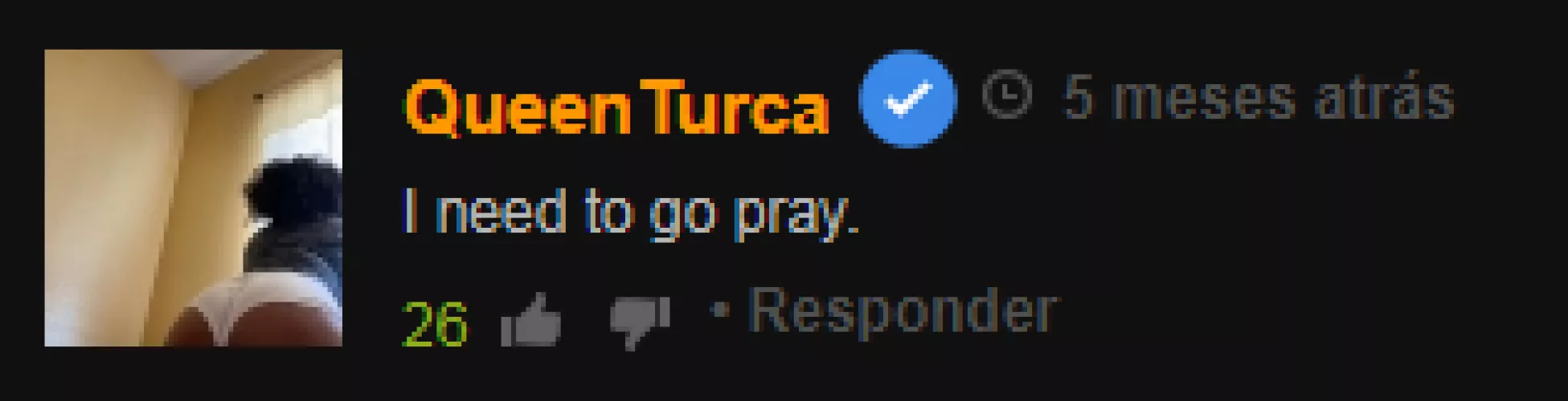 When you realize what you just came to