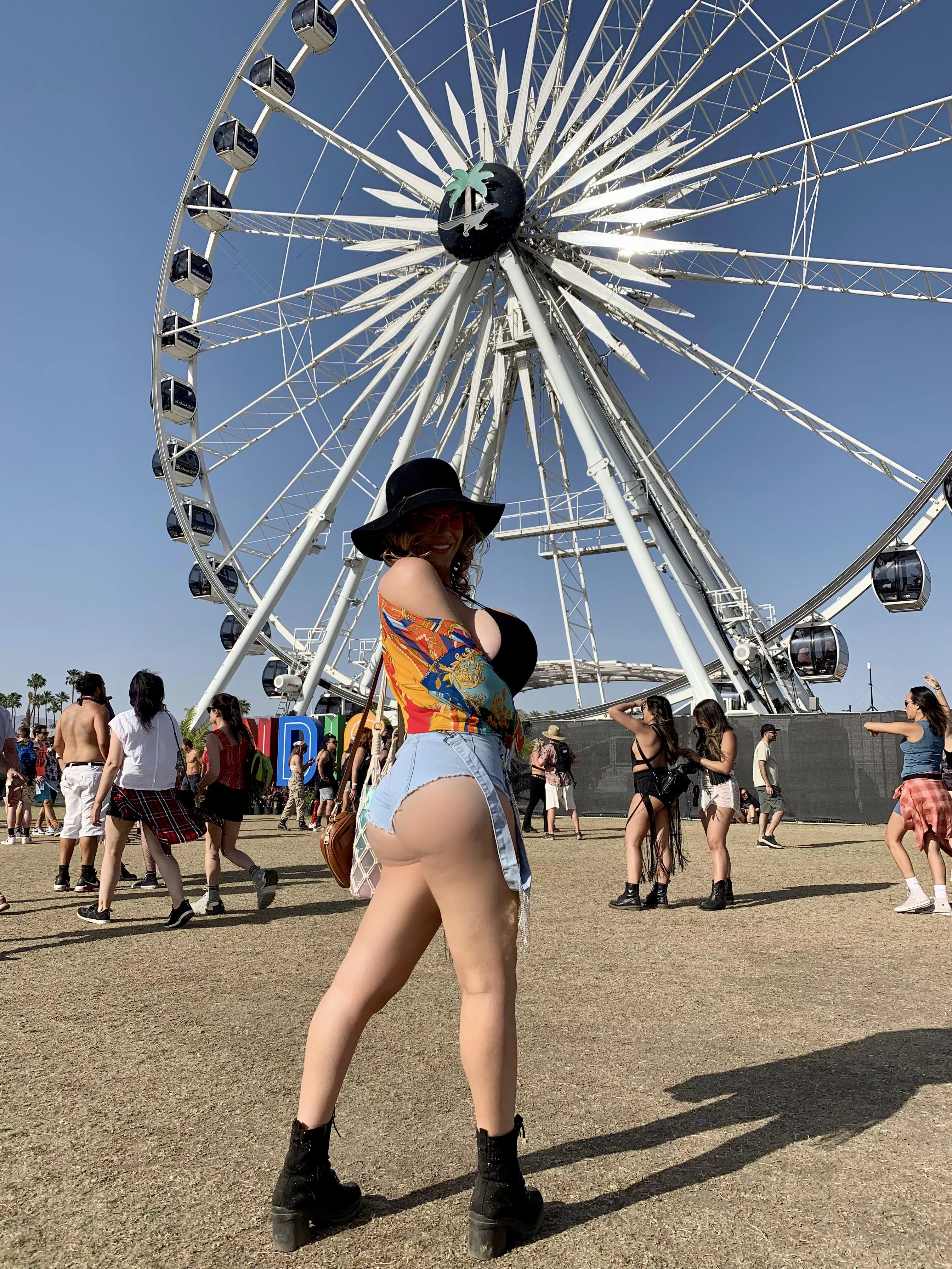 When you stuff your big bimbo boobs and big bimbo butt into festival clothes [oc]