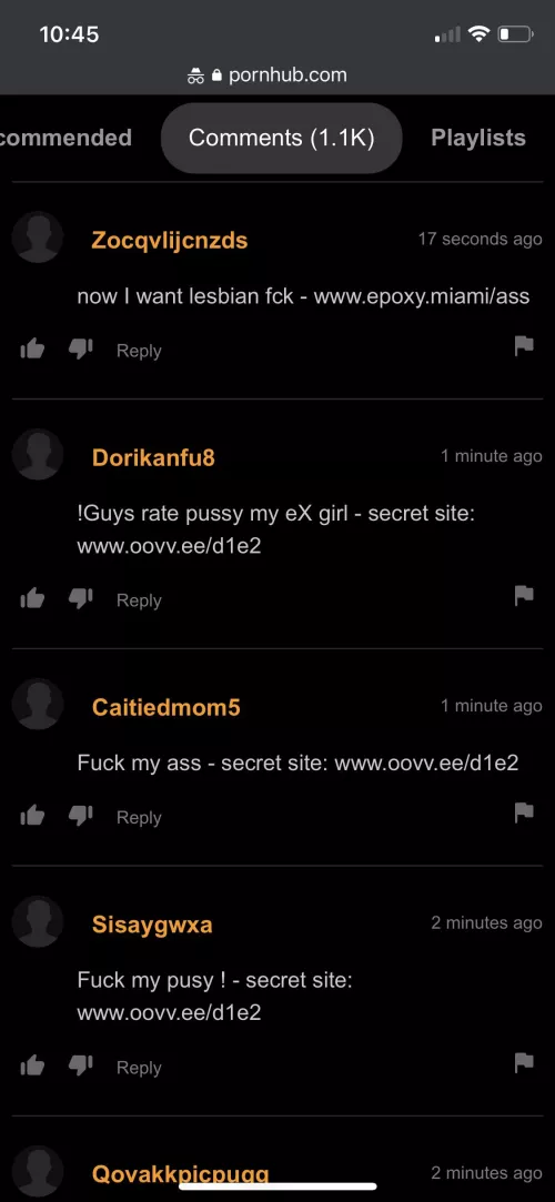 When you try and go read some comments but it’s all spam. PH gotta step their anti spam game up