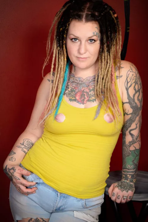 When your nipples color compliments your tank top.