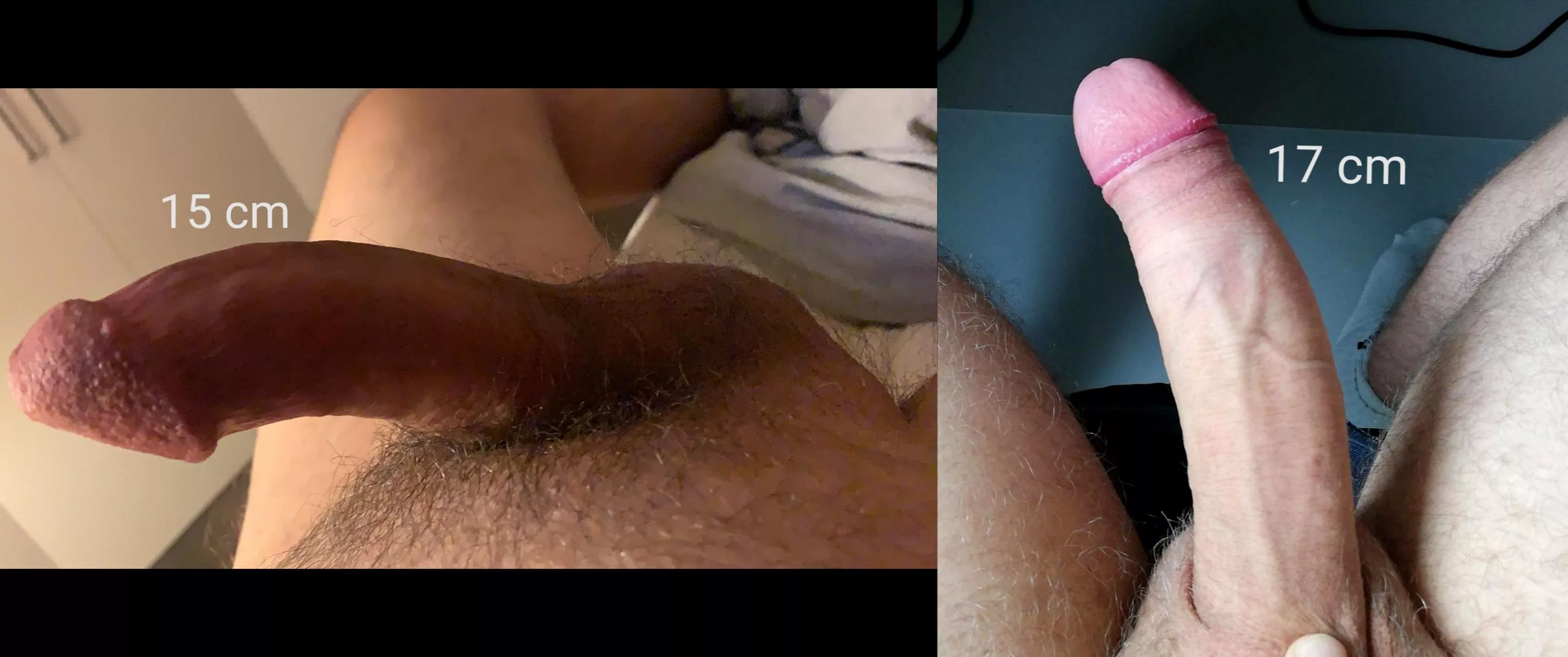 Which cock would you get on your knees for? (I'm on the right) Which cock would you get on your knees for? (I'm on the right)