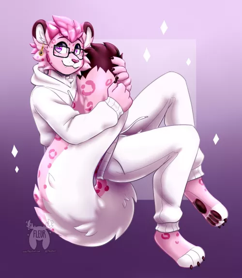 Who needs a pillow anyway?? (Art by me, Fleurfurr on Twitter!)