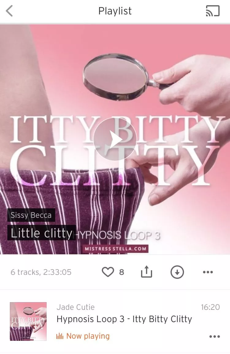Why did I open SoundCloud - I had stopped the sissy stuff and now I can’t stop listening again. I love being a sissy.