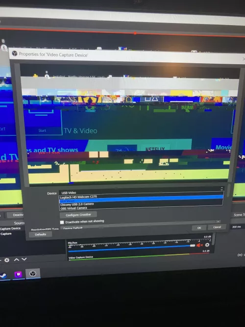 Why does my capture look like this? From my ps4 via usb-c capture card into OBS