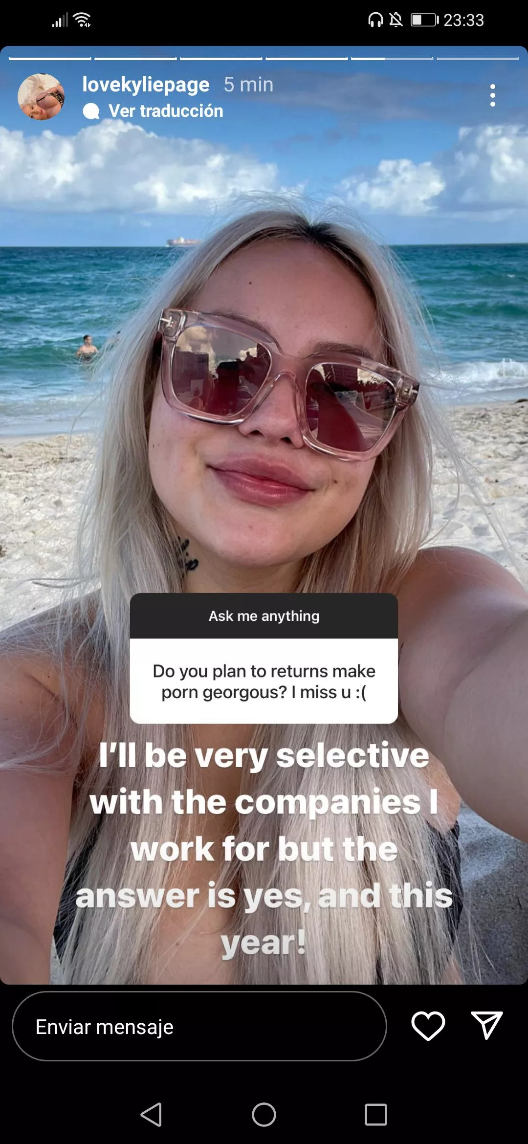 Wiii, shes returns this year to film porn, in personal, I miss your big tits and beatiful face.