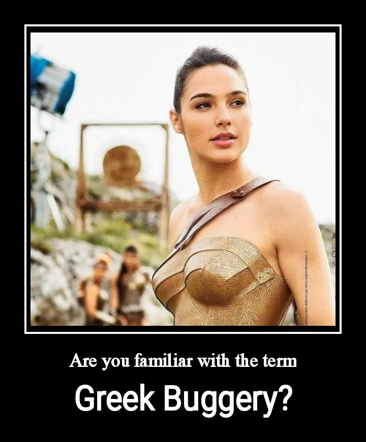 Wonder Woman upon eating her first boy butt 🍑 she can't help but want to teach him about her culture 😏