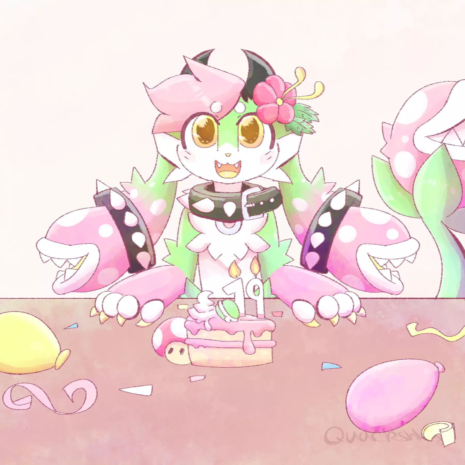 Woo! It's my birthday today (art by me @quackshley on twitter/insta/da/fa)