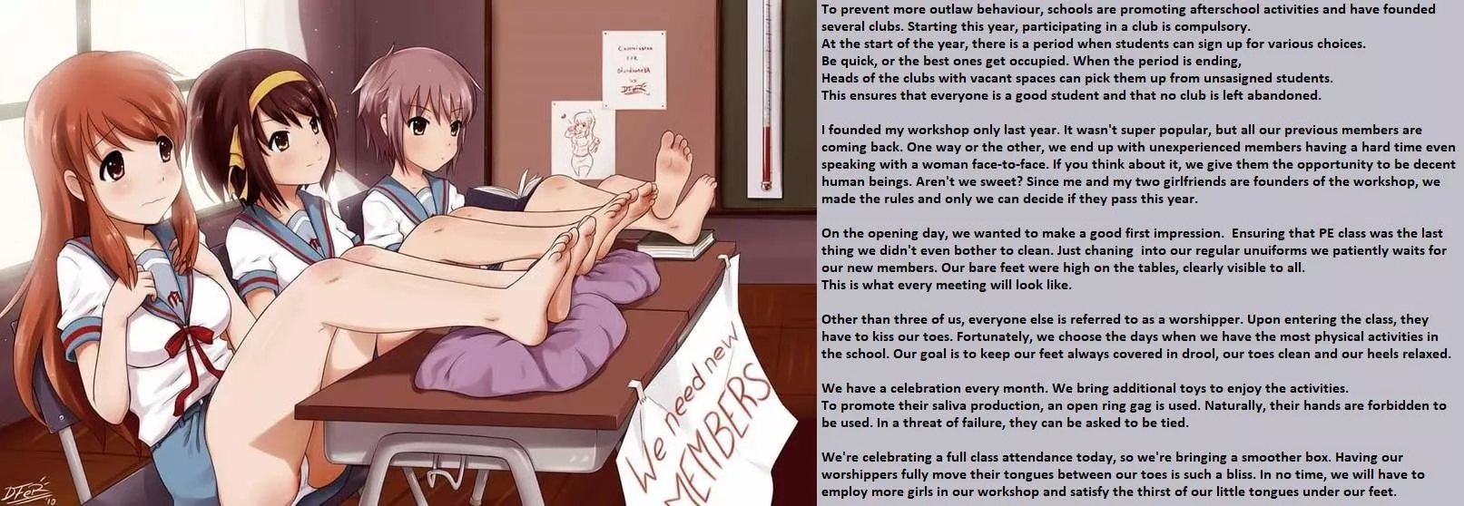 Workshop On Ritual Sensations Honouring Integral Peers. [Foot worship][school uniform][femdom][no sex]