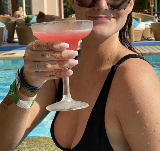 Would you notice my wife at the pool?