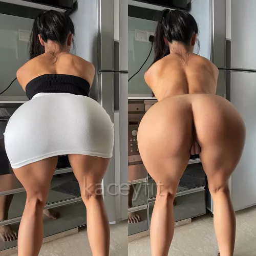 Would you rip my skirt and fuck me over the counter?