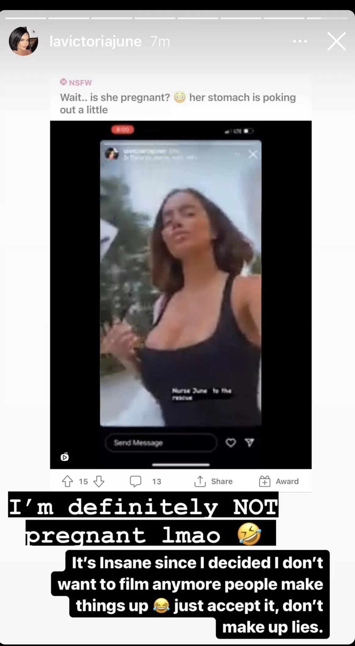 Wow i didnt know she knew about Reddit😳 (if she see this i wanna say im sorry i didnt mean to offend you) we love you on Reddit