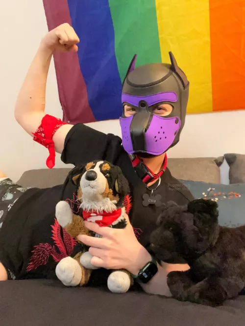 Wruff!! Otis and I just wanted to show our very big muscles 💪🏻 and Ninja… he is just happy to be here.