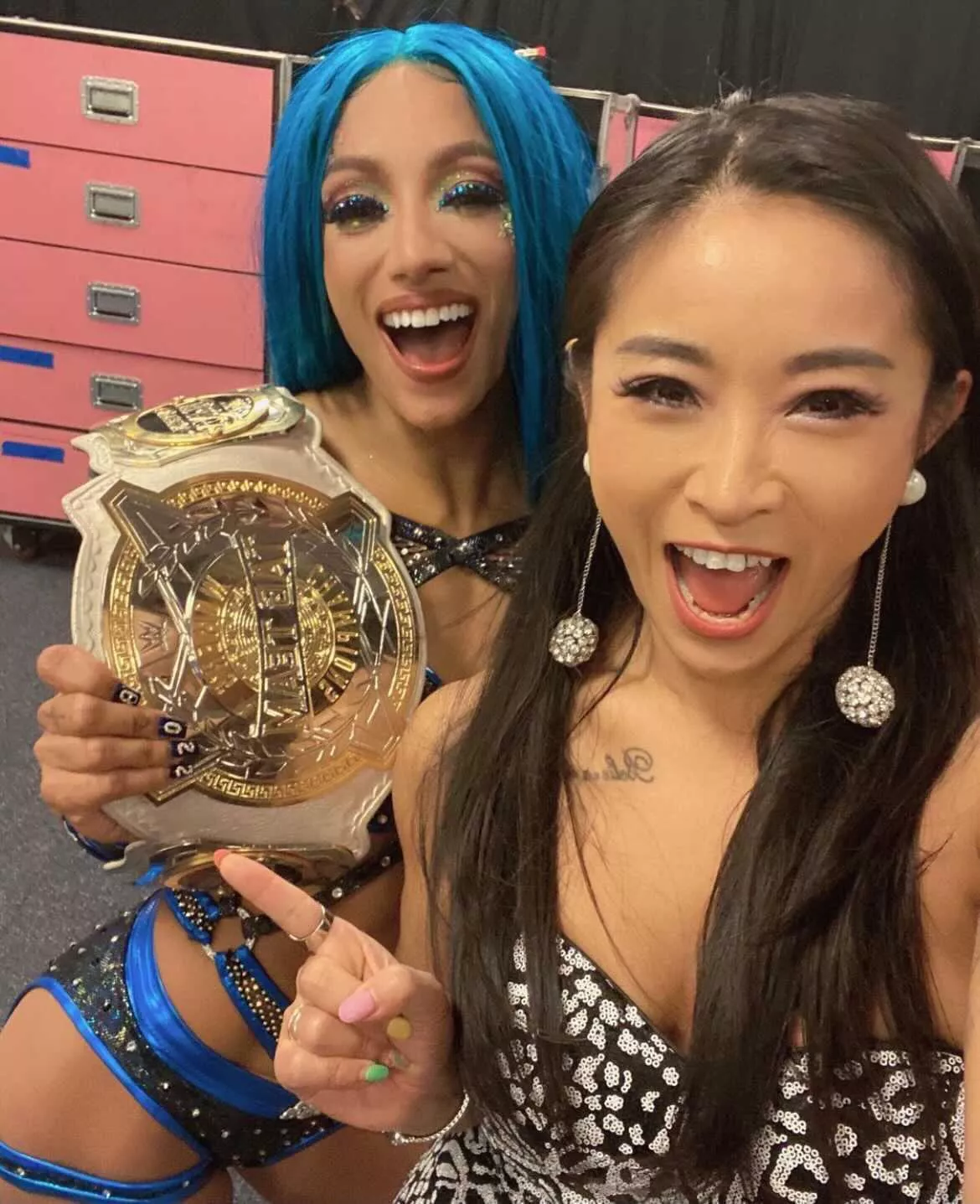 Xia Li and Sasha Banks