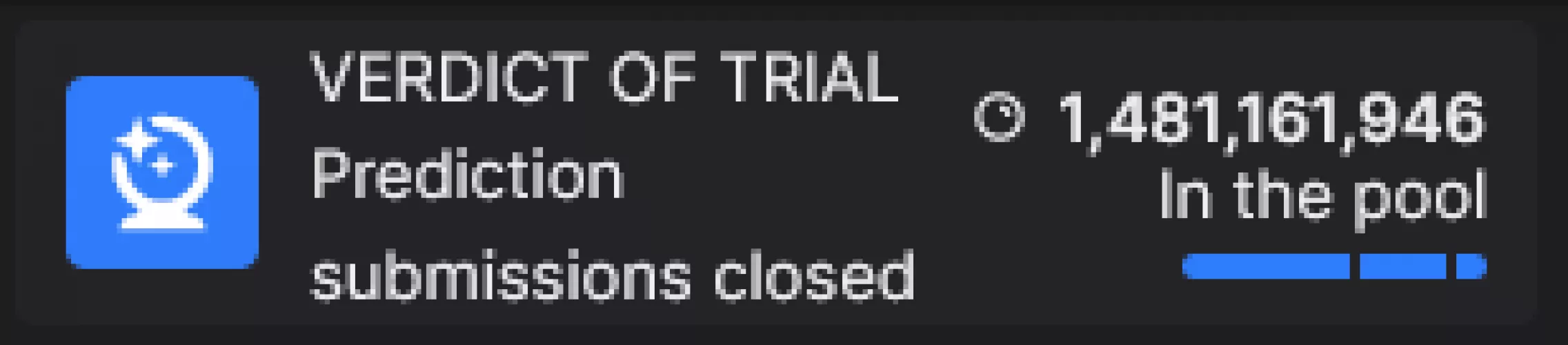 xQc got almost 1.5b channel points betted. i think this is the single biggest pool in twitch history