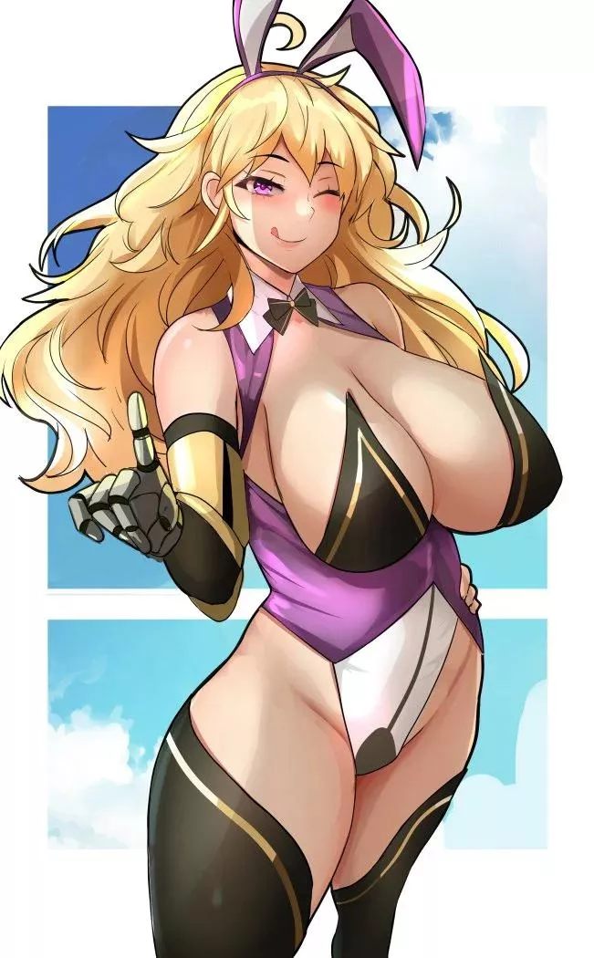 Yang in a bunny outfit