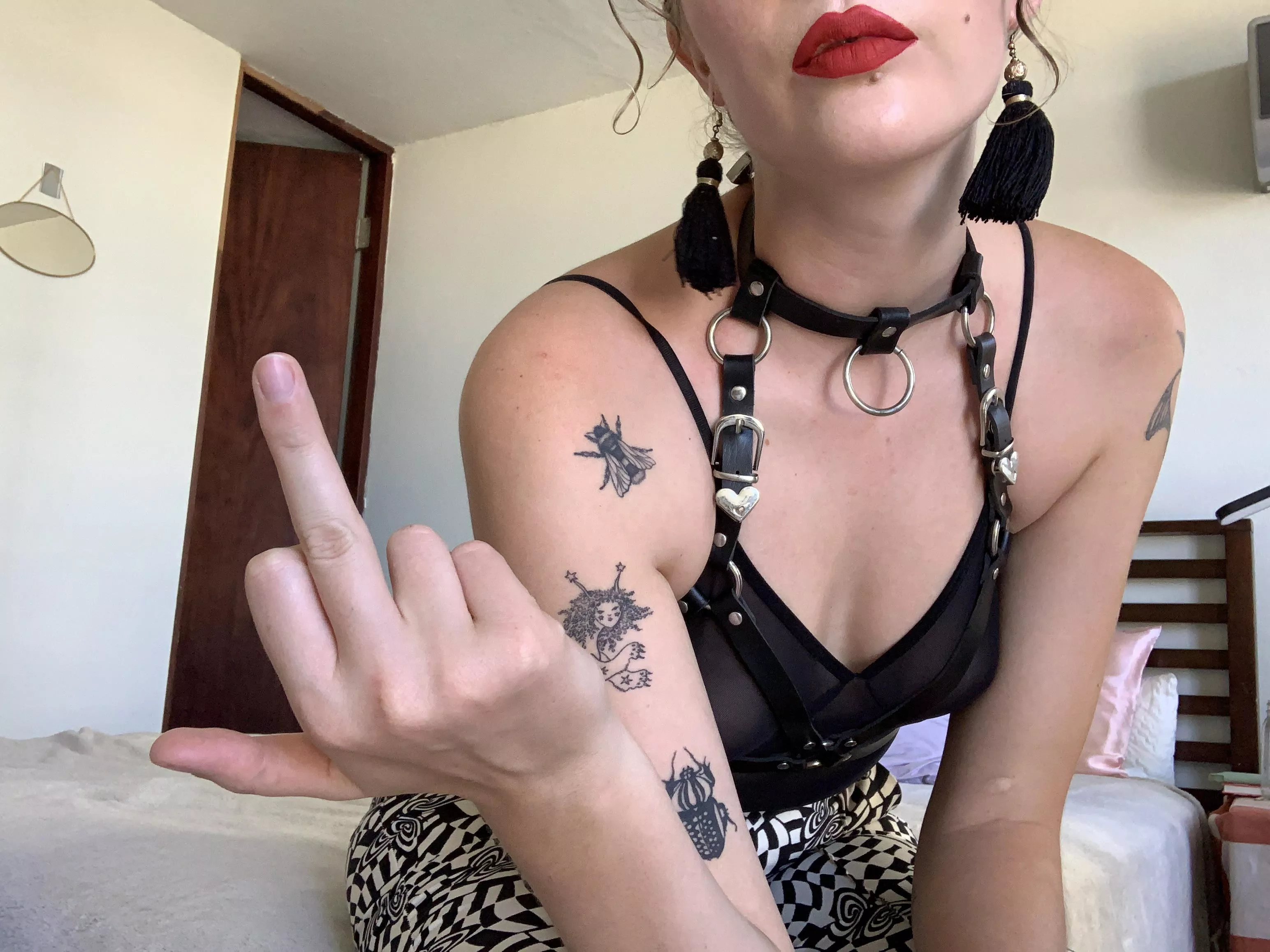 You’re my bitch now. Get on your knees for your [domme]