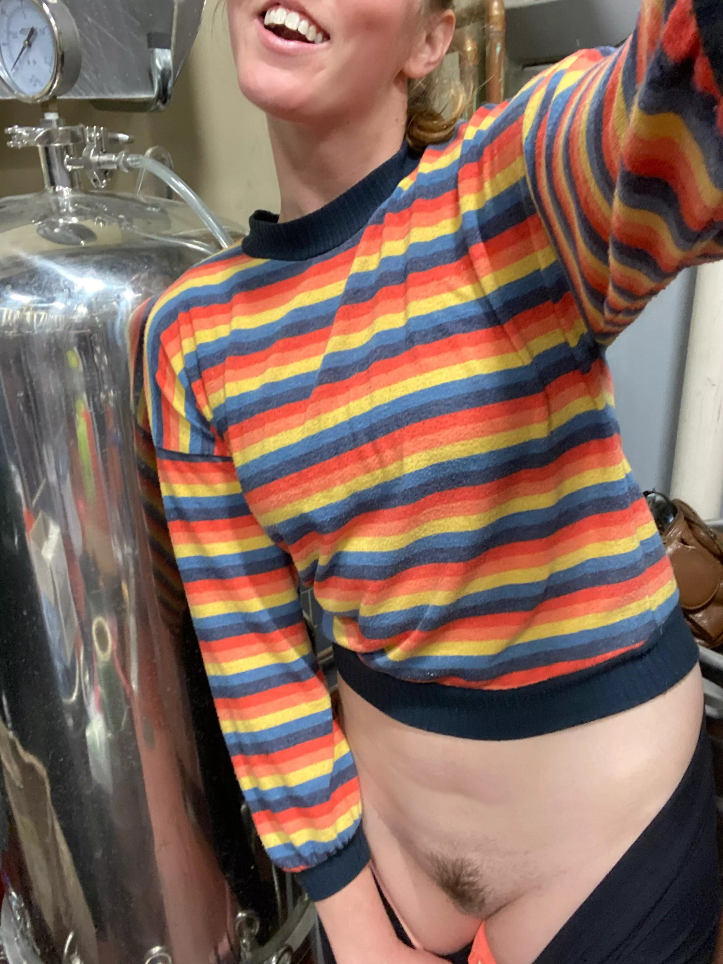 You’ve seen the titties but here’s my lil bush and vibrator in my pussy, in the brewhouse