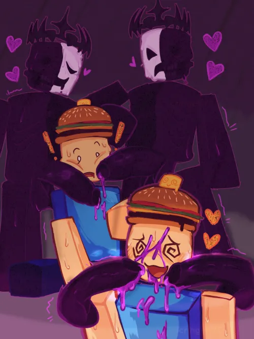 007n7 double teamed by two Nolis (Artist is cringekys)