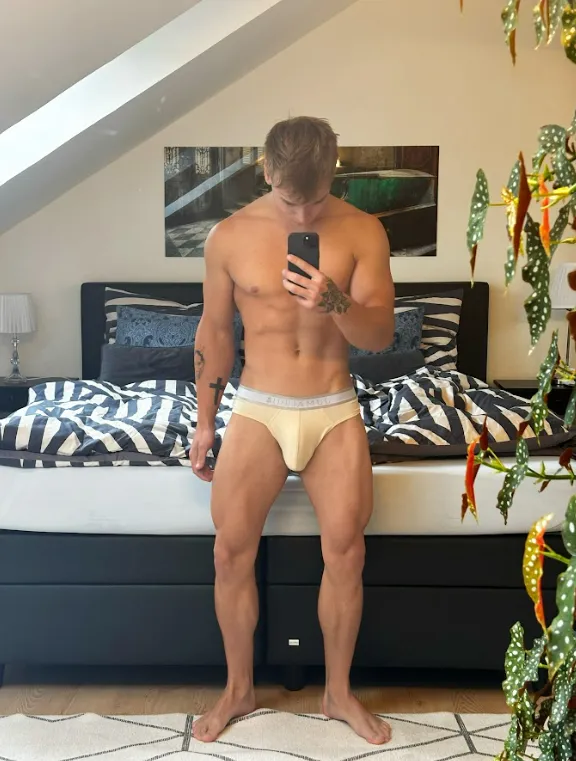 [18]  would you lick the cum off my abs?