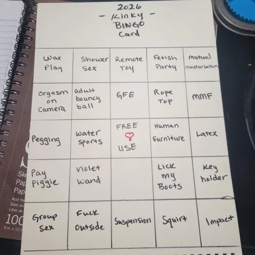 2026 Kinky Bingo Card