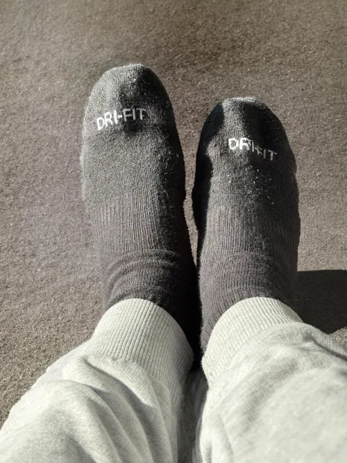 (29) Enjoying the warm sun on my Nike dri-fits