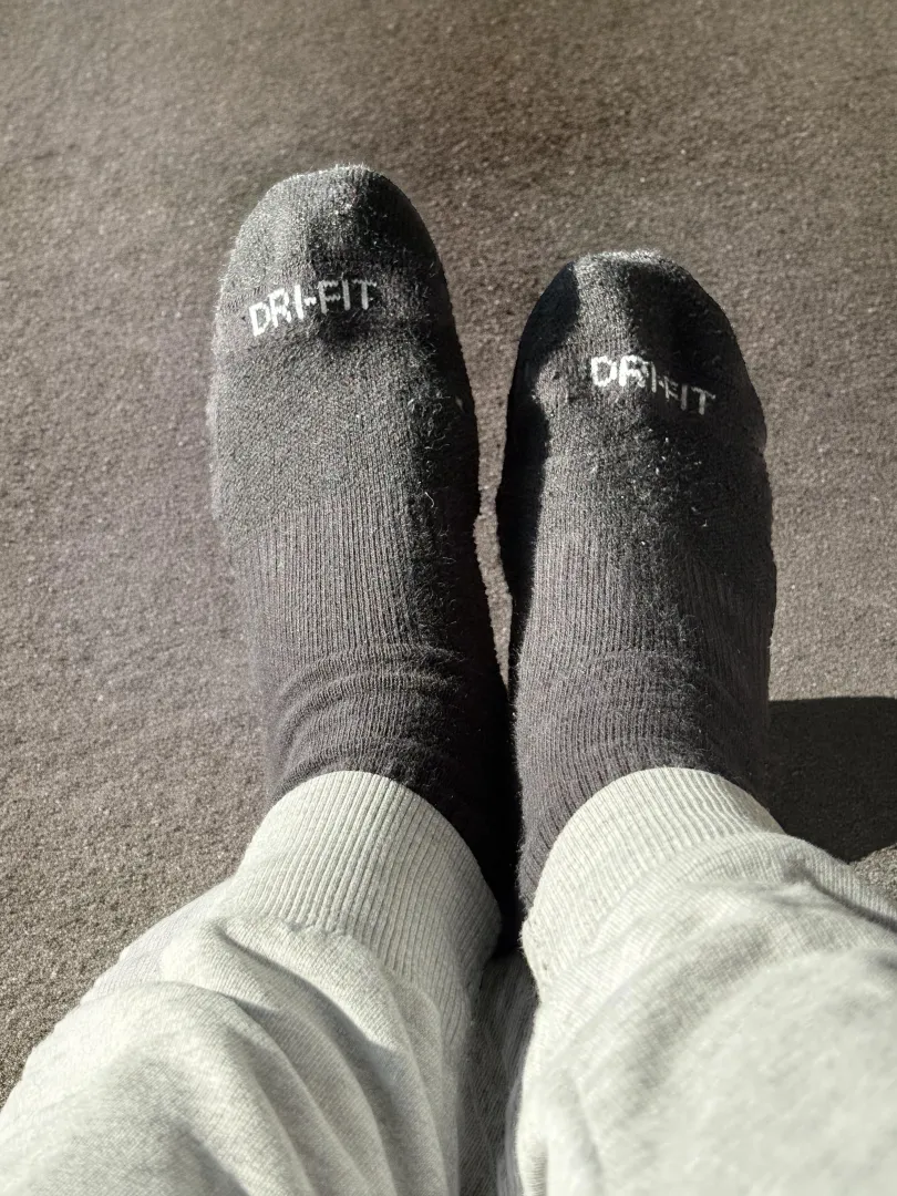 (29) Enjoying the warm sun on my Nike dri-fits