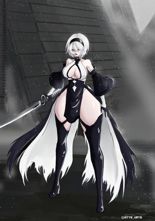 2B Shinigami Art made by me (MttW.Arts)