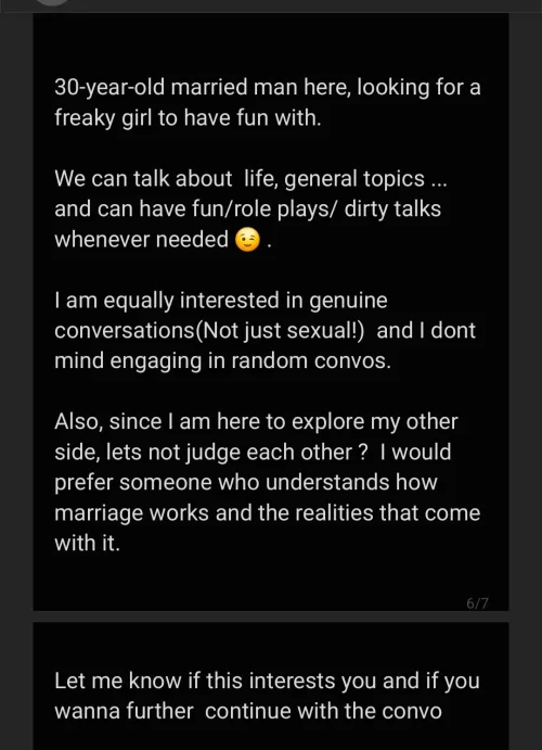 30[m] Married, Looking for matured females who are into Dominant married men