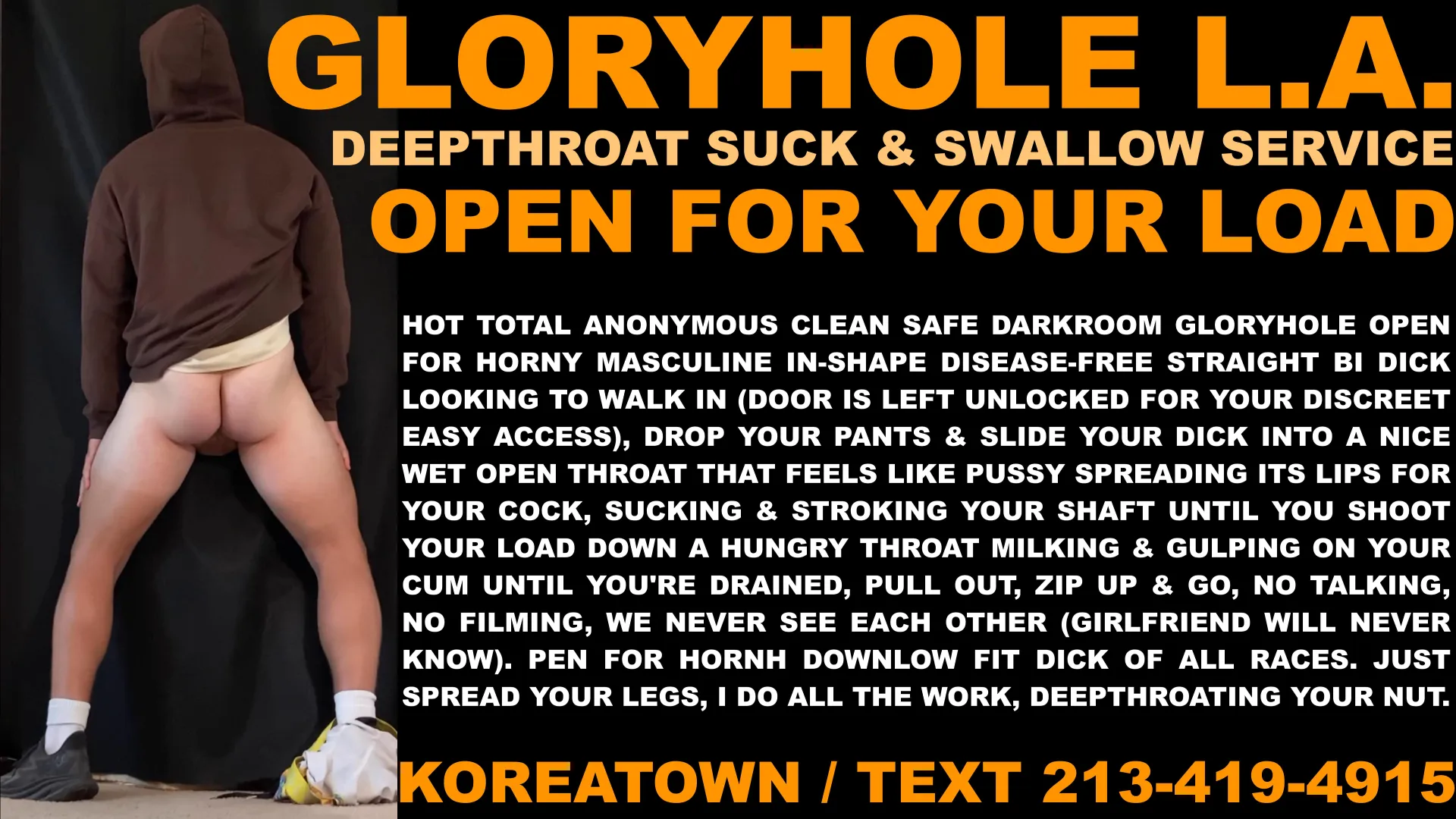 34 [M4M] Los Angeles GloryHole Suck & Swallow Service