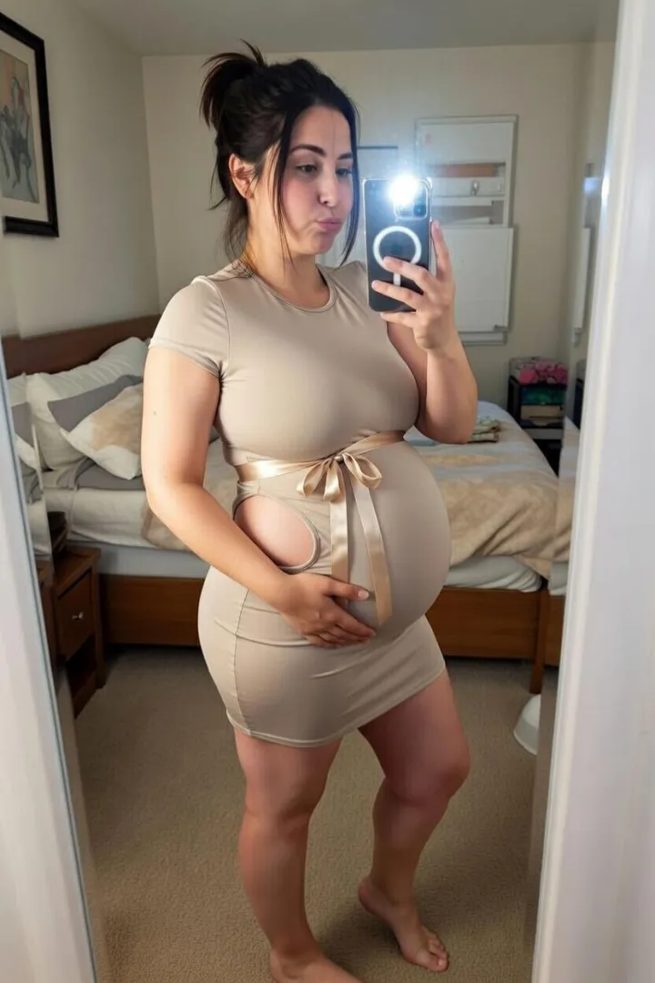 38w Twins — This Belly Is So Full It Might Actually Pop Tonight 