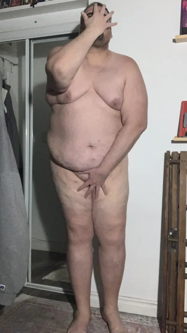 416 pounds as of Sunday. Naturally hairless body. Soft spoken and meek. Open to chat in DM.