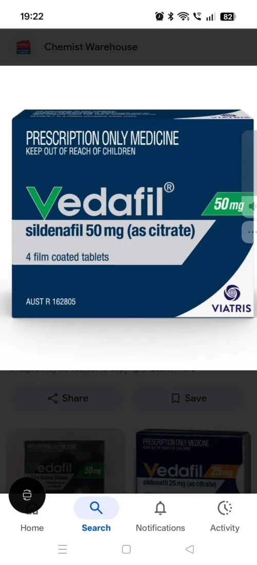 50 mg vedafill available