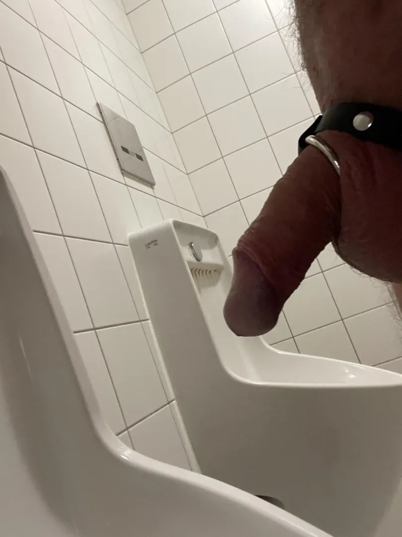 [51]Hey young lady, you're in the wrong place , this is the men's restroom...but since you're already here, get down on your knees and clean my dick 