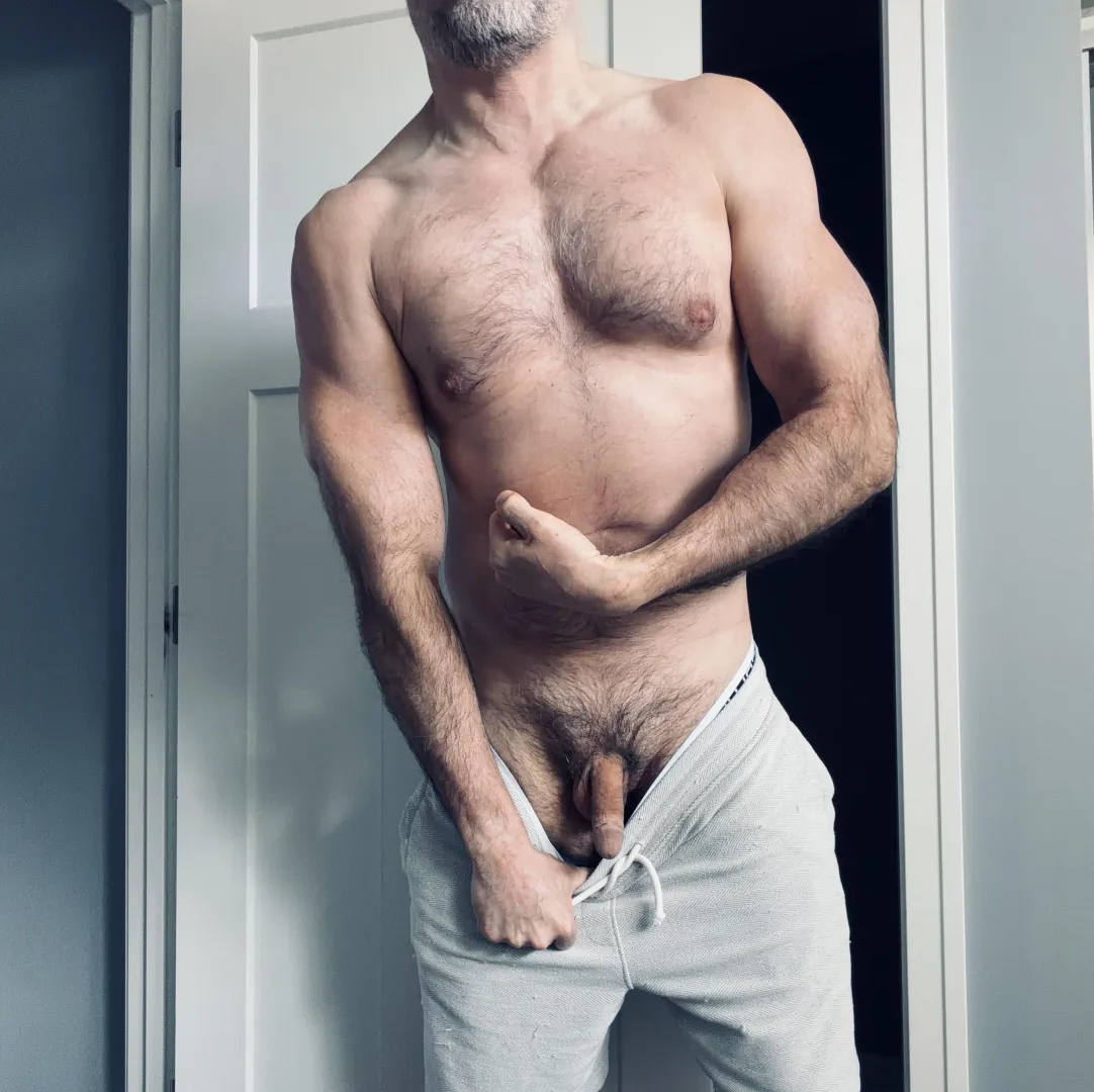 (52) pulling down the shorts