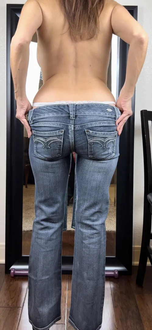58 years old. How does she look in these jeans?