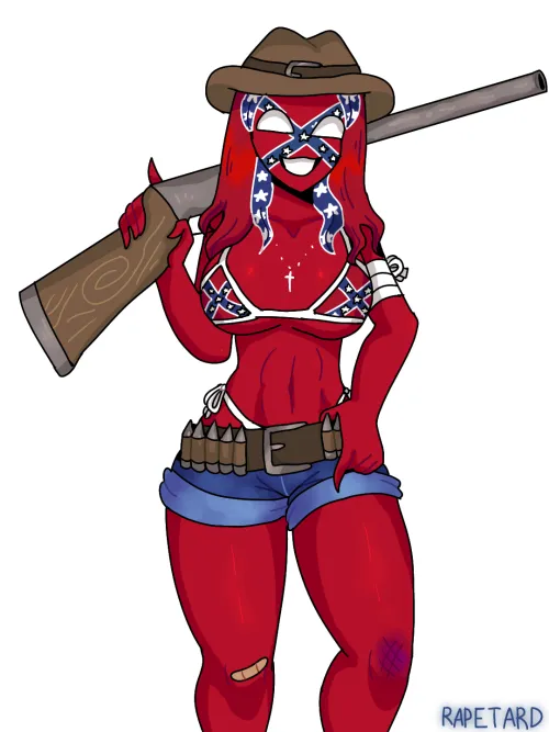 A Confederate summer (by @S0d0my_s1n on Rule 34)