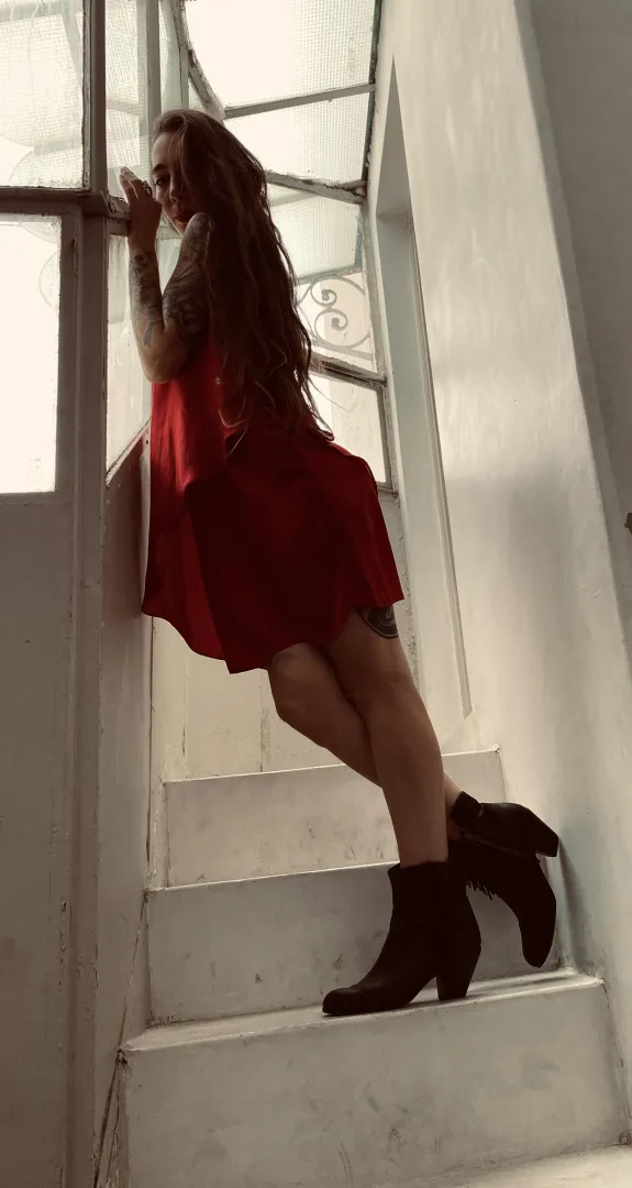 A dirty thought spiral in your head, even when my dress is on .