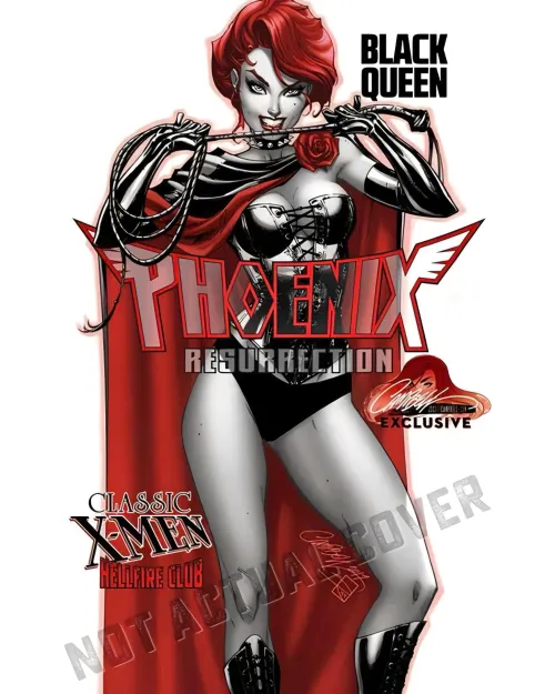 A hot unused Jean Grey Black Queen cover for Phoenix Resurrection [ Phoenix Resurrection #1 ]