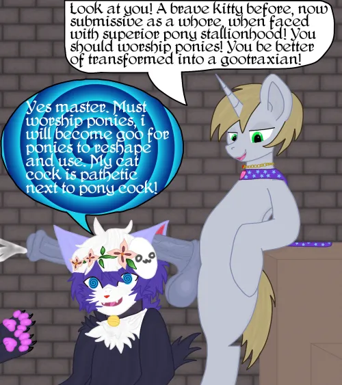 A kitty mind fucked into a hypnotized slut for ponies! (OC)