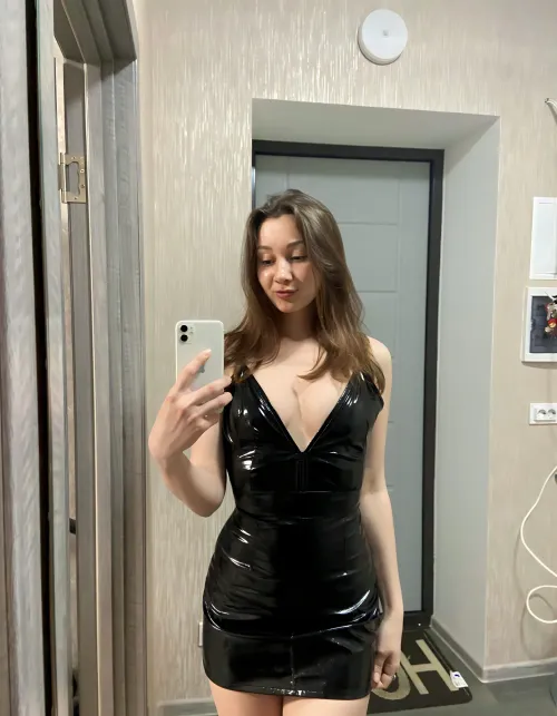 A leather dress is a distinct form of art