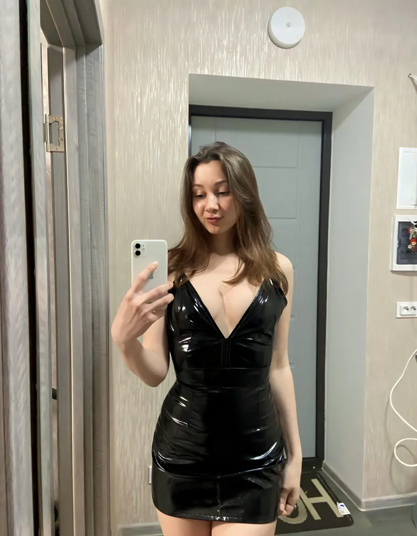 A leather dress is a distinct form of art