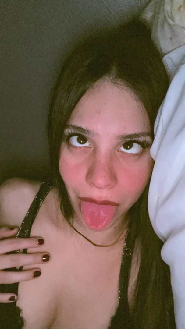 a lit bit teasing with my eyes and my tongue