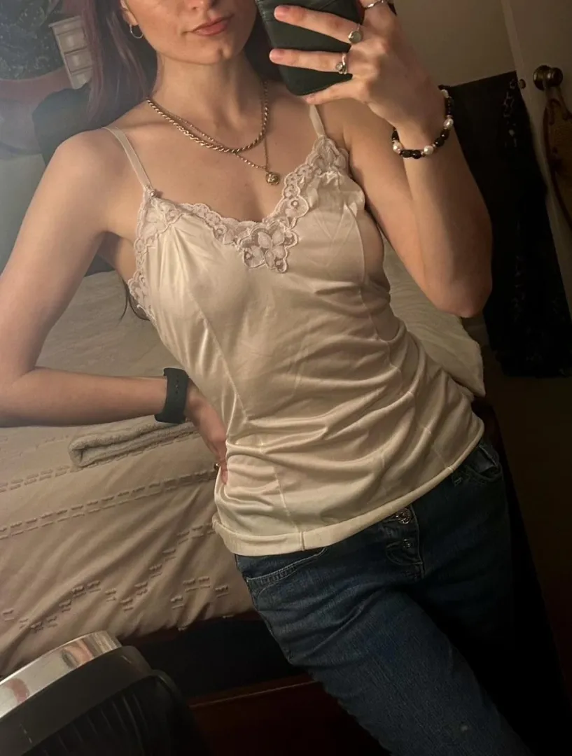 A moment for the silky lace cami