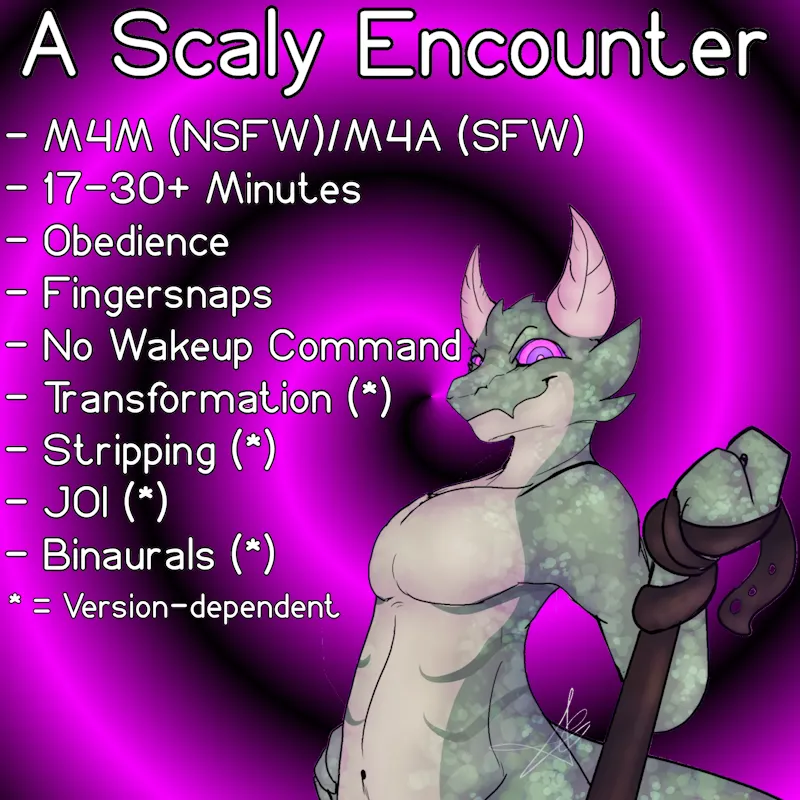 A Scaly Encounter - a M4M NSFW Binaural Hypnotic fantasy with TF Stripping JOI & No Wakeup Command