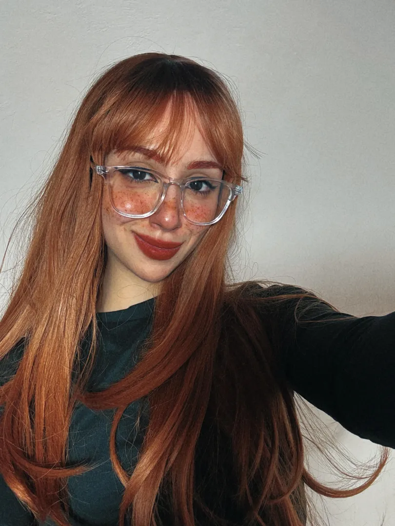 A soft smile on my lovely natural lips